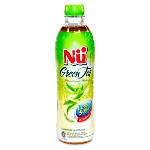 NU GREENTEA LESS SUGAR 450 ML